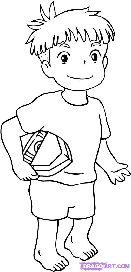 Magical tale of a boy and his goldfish Ponyo 17 Ponyo coloring pages